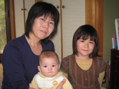 Le 22 avril -avec Atsuko et sa fille-